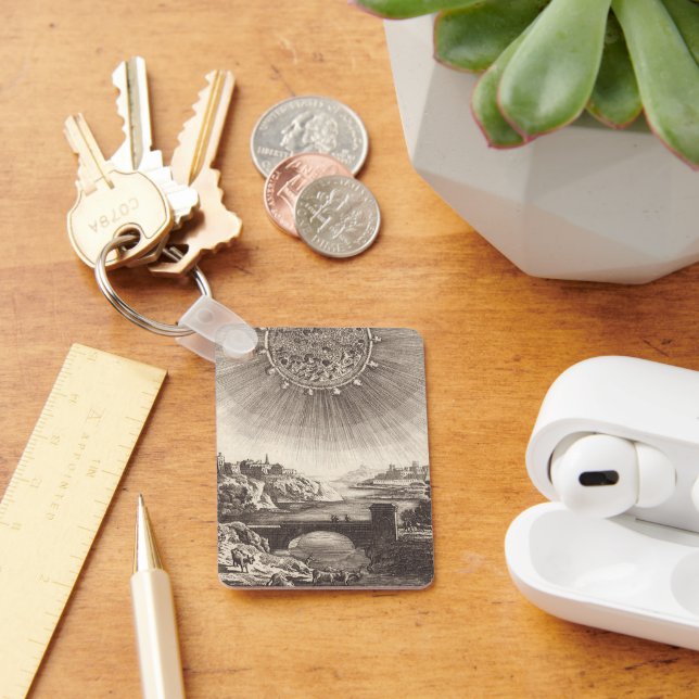 Antique Astronomy Sky with Sun by Allain Mallet Keychain (Desk)