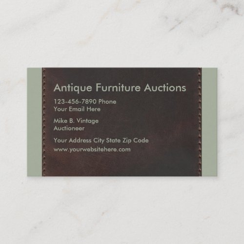 Antique Auctions Business Card