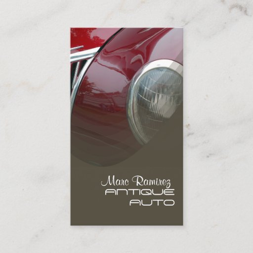Customizable Antique auto restoration business template business cards