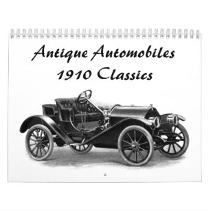 Antique Automobiles - 1910 Classic Auto Designs Calendar