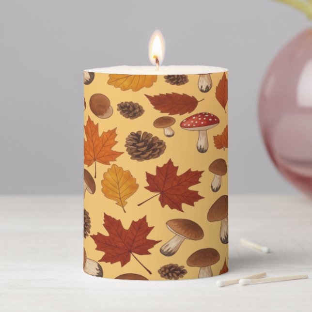 Antique Autumn Style Old World Elegance Pillar Candle (In Situ)