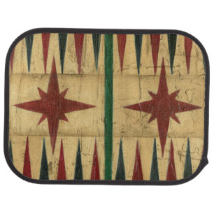 Antique Backgammon Game Board by Ethan Harper Car Mat
