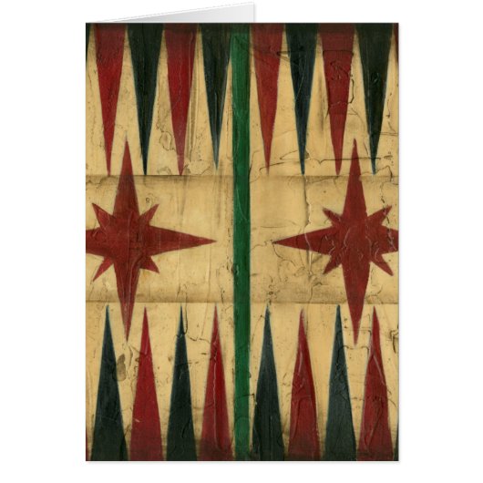 Antique Backgammon Game Board by Ethan Harper Cards (Front)