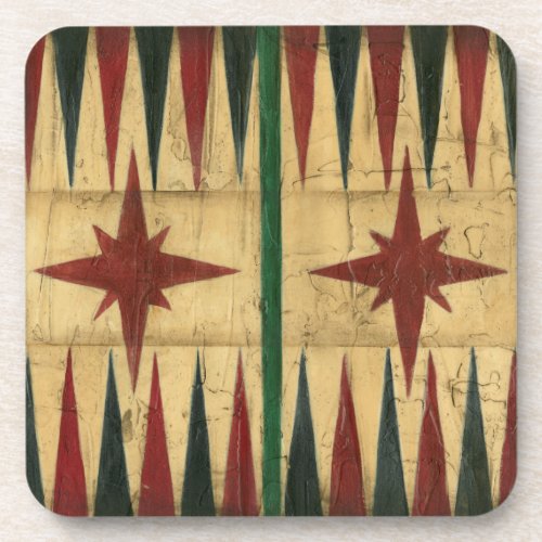 Antique Backgammon Game Board by Ethan Harper Coaster