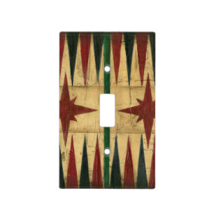 Antique Backgammon Game Board by Ethan Harper Light Switch Cover