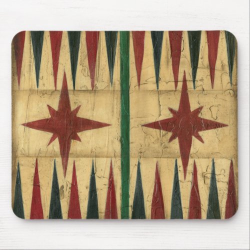 Antique Backgammon Game Board by Ethan Harper Mouse Pad