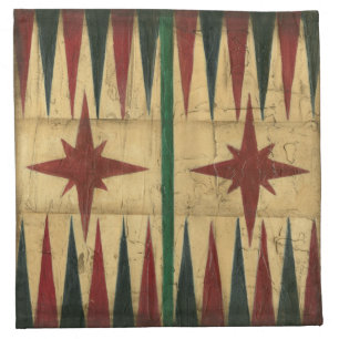 Antique Backgammon Game Board by Ethan Harper Napkin