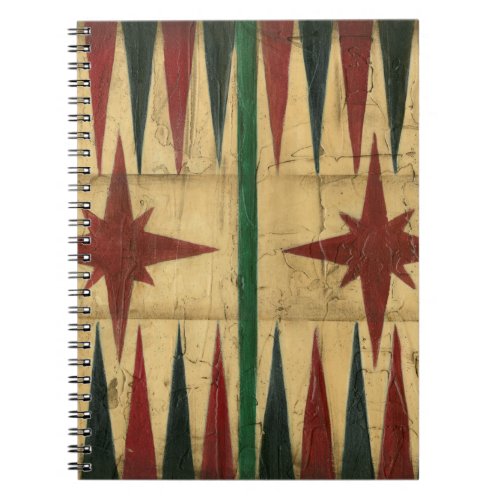 Antique Backgammon Game Board by Ethan Harper Notebook