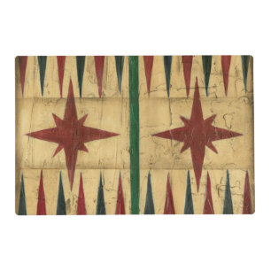 Antique Backgammon Game Board by Ethan Harper Placemat