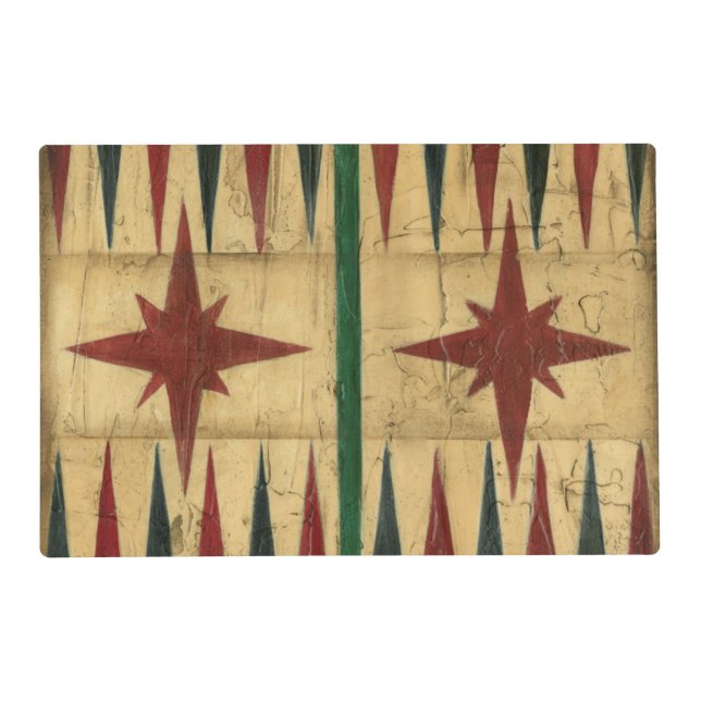 Antique Backgammon Game Board by Ethan Harper Placemat (Front)