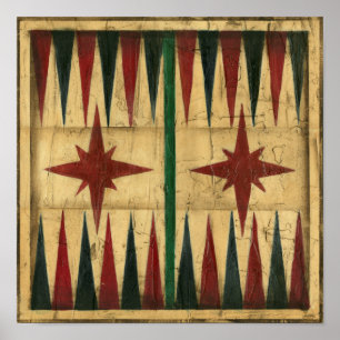 Antique Backgammon Game Board by Ethan Harper Poster