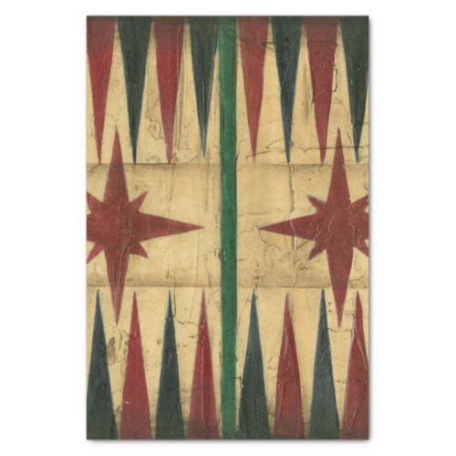 Antique Backgammon Game Board by Ethan Harper Tissue Paper