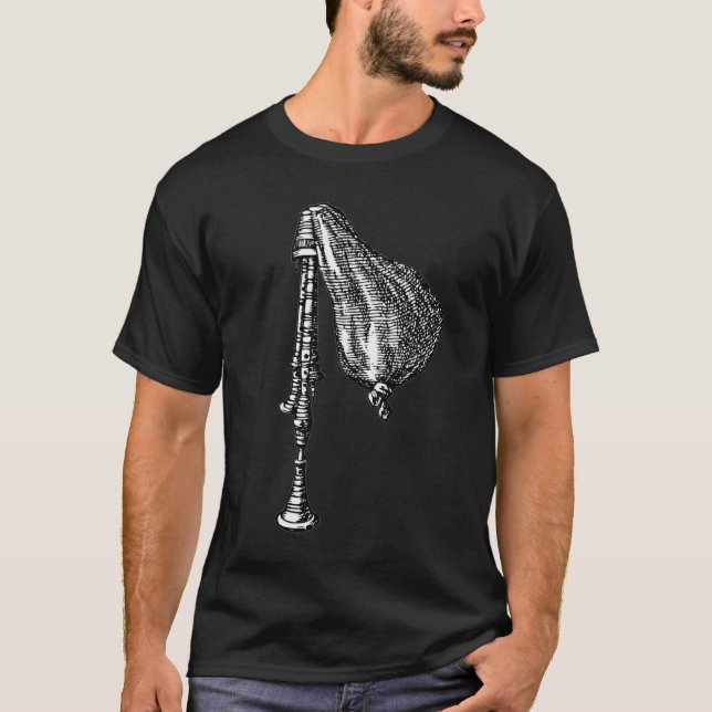 Antique Bagpipes T-Shirt (Front)