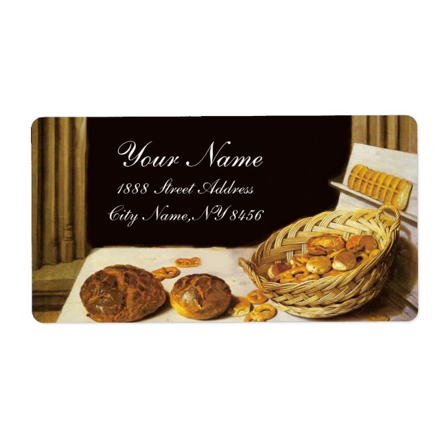 ANTIQUE  BAKER BAKERY BREAD SHOP LABEL (Front)