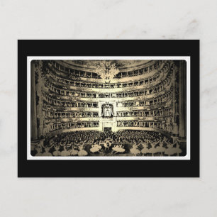 Antique ballet Scala Milan black and white photo Postcard
