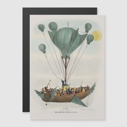 Antique Balloon Air Ship Artwork (Front/Back)