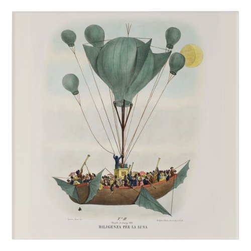 Antique Balloon Air Ship Artwork Acrylic Print