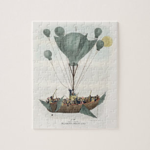 Antique Balloon Air Ship Artwork Jigsaw Puzzle