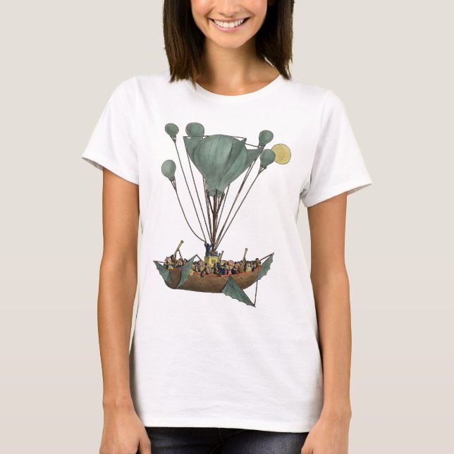 Antique Balloon Air Ship Artwork T-Shirt (Front)