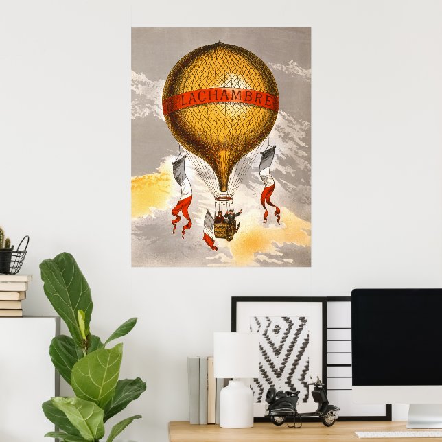Antique Balloon labeled "H. Lachambre", 1880 Poster (Home Office)