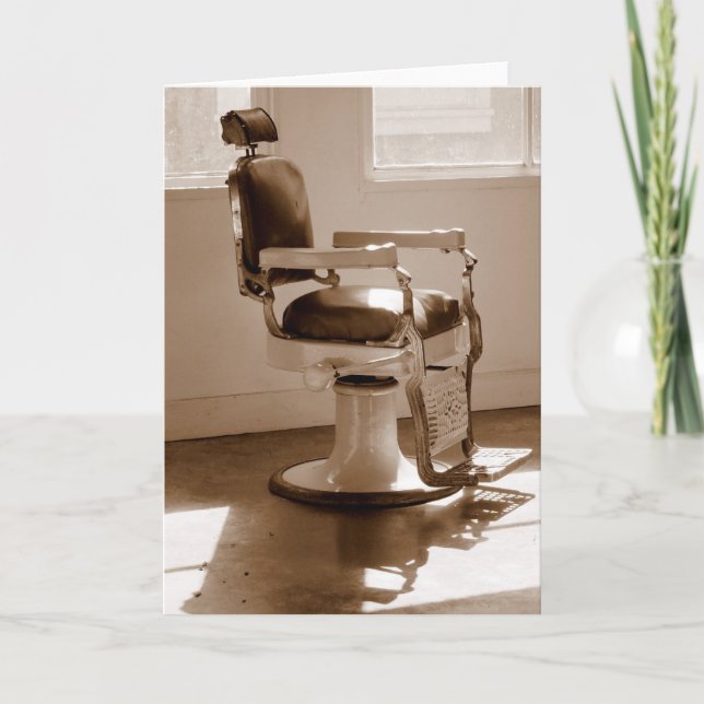 Antique Barber Chair Card (Front)
