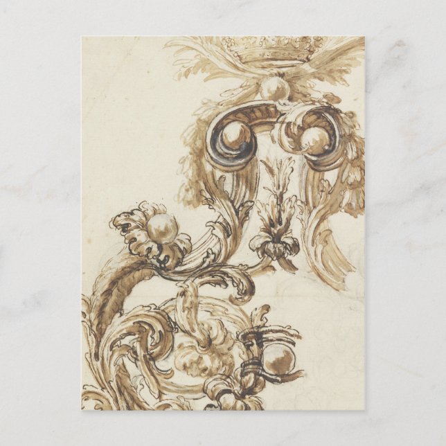 Antique baroque molding postcard (Front)