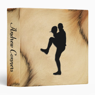 Antique Baseball Player Pitcher Personalized Binder