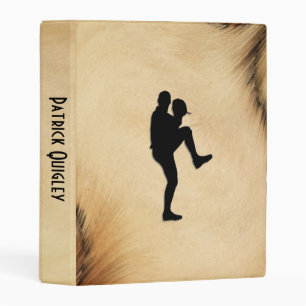 Antique Baseball Player Pitcher Personalized Mini Binder