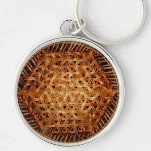 Antique Basket Weave Detail Keychain