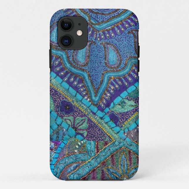 Antique Beaded Embroidered Patchwork Textile Case-Mate iPhone Case (Back)