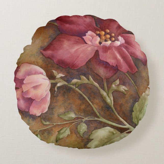 Antique Beauties I Round Pillow (Front)