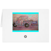 antique beauty blue patina truck (Back Horizontal)