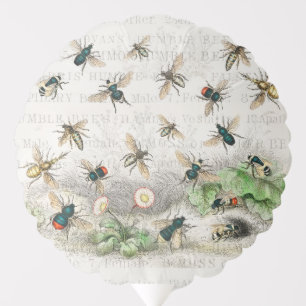 Antique Bee Honey Worker Queen Bees Vintage Balloon