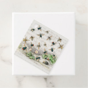 Antique Bee Honey Worker Queen Bees Vintage Favor Tags