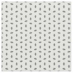 Antique Bee Pattern Fabric with CUSTOM BG COLOR