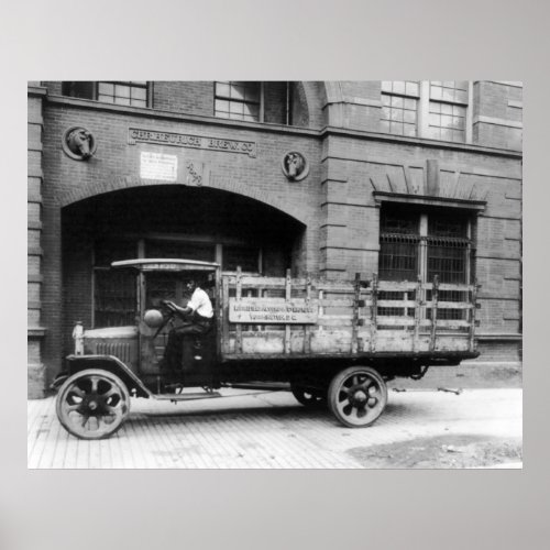 Antique Beer Truck 1920s Poster