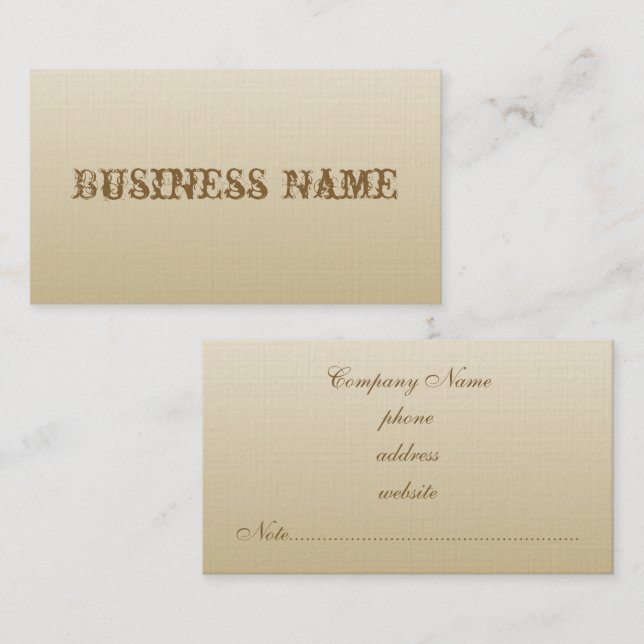 Antique Beige Business Card (Front/Back)