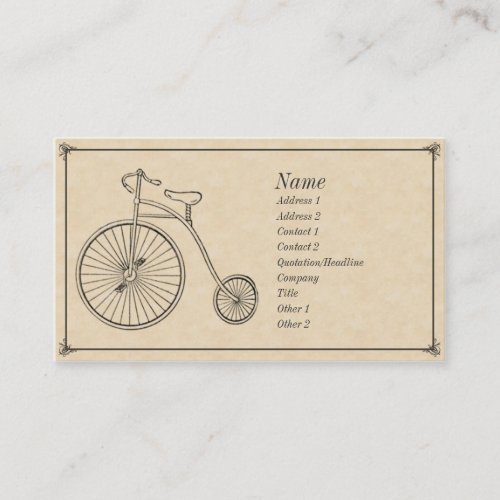 Antique Bicycle Business Card