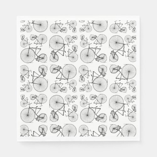 Antique Bicycles Art CUSTOM BACKGROUND COLOR Napkins