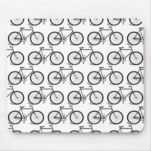 Antique Bicycles Bike Art CUSTOM BACKGROUND COLOR Mouse Pad