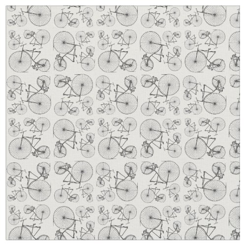 Antique Bicycles Print Pattern CUSTOM BG COLOR Fabric