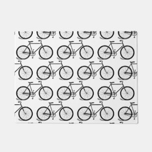 Antique Bicycles Vintage Bike Art CUSTOM BG COLOR Doormat
