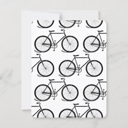 Antique Bicycles Vintage Bike Art CUSTOM BG COLOR Invitation