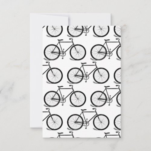 Antique Bicycles Vintage Bike Art CUSTOM BG COLOR Thank You Card