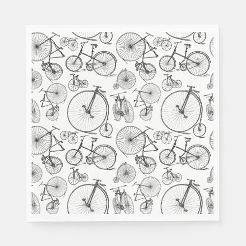 Antique Bikes  Bicycles CUSTOM BG COLOR Napkins