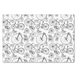 Antique Bikes &amp; Bicycles Pattern CUSTOM COLOR Tissue Paper