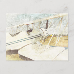 Antique Biplane Postcard