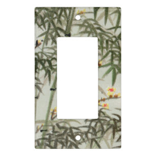 Antique Birds Asian Garden Bamboo Sparrows Light Switch Cover