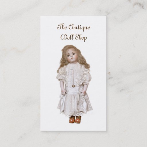 Customizable Antique doll business card