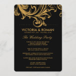 Antique Black And Gold Floral Wedding Programs at Zazzle